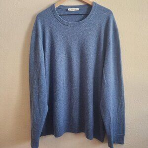 Everlane Sweater Mens 2XL Blue Cashmere Crewneck ReCashmere Speckled Donegal